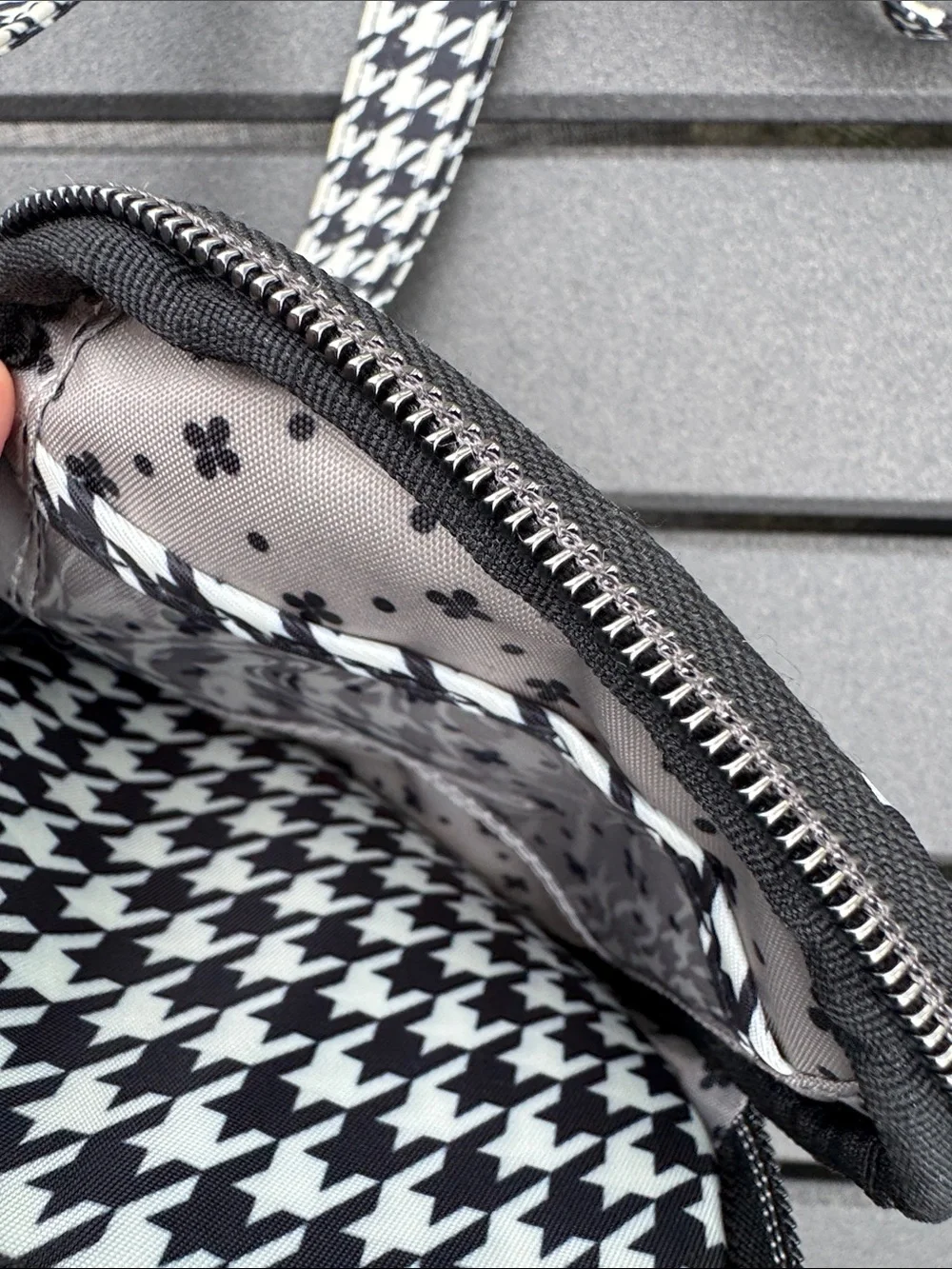 lug Skeeter Mini B Houndstooth Crossbody Bag